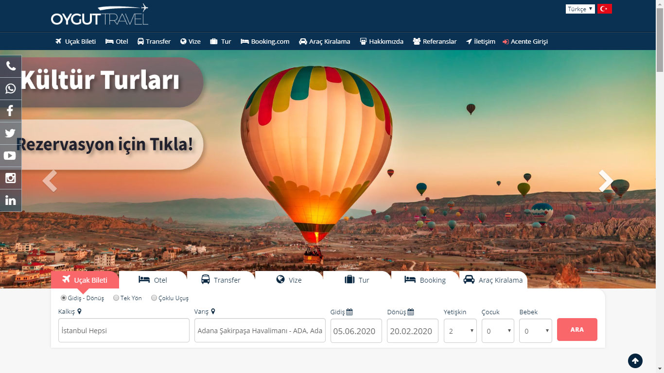 oygut travel desktop